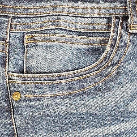 Democracy AB Technology Jeans Womens Size 12 Blue Distressed Skinny Stretch - Picture 5 of 10